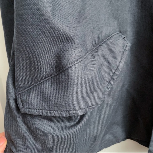 The Great The Brigade Jacket Charcoal Cotton Linen Twill Size 2 - Picture 3 of 8